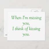 Als ik je mis... briefkaart (Voorkant / Achterkant)