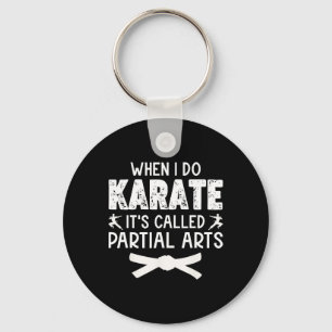 Als ik karate doe, heet het gedeeltelijke kunst 13 sleutelhanger