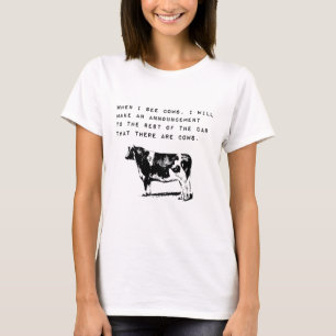 Als ik Koeien zie, grappig Boerderij T-shirt