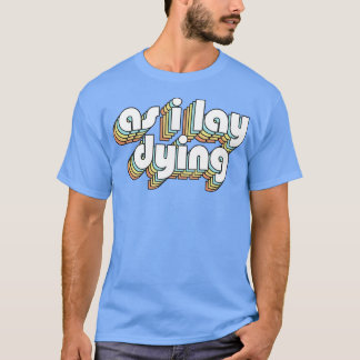 Als ik leg stervende retro regenboog typografie ve t-shirt