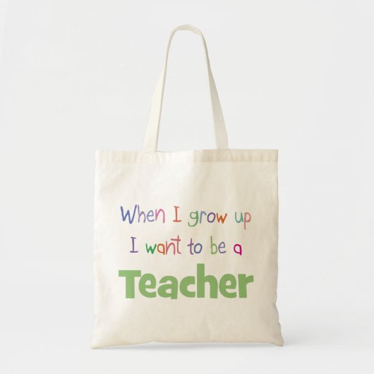 Als ik leraar opgroeide tote bag (Voorkant)