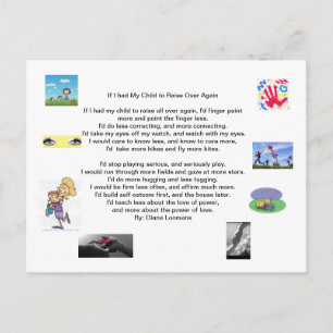 Als ik mijn kinderen weer kon opvoeden feestdagenkaart