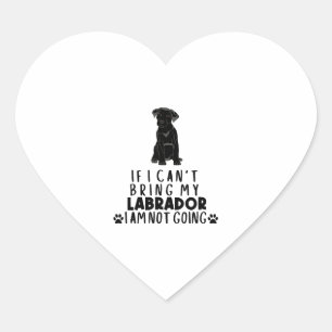 Als ik mijn zwarte labrador hond niet kan meenemen hart sticker