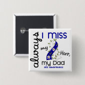 ALS Ik mis altijd mijn vader 3 Vierkante Button 5,1 Cm (Voorkant /achterkant)