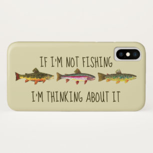 Als ik niet aan het vissen ben... Grappige forelvi iPhone X Hoesje