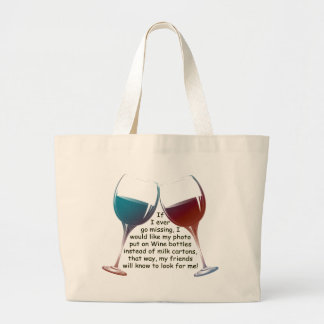 Als ik ooit vermist word... cadeaus voor gezegde v grote tote bag