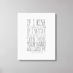 Als ik op de vleugels van de zonsopgang stijg, psa canvas afdruk