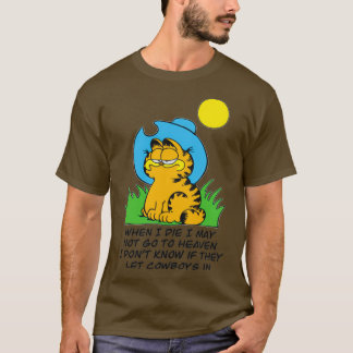 Als ik sterf kan ik GarfieldGarfield cowboy T-shirt