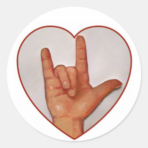 ALS IK VAN JE hou, HARTEVORM Ronde Sticker