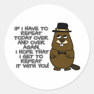 Als ik vandaag keer op keer moet herhalen ronde sticker