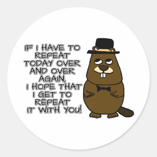 Als ik vandaag keer op keer moet herhalen ronde sticker (Voorkant)