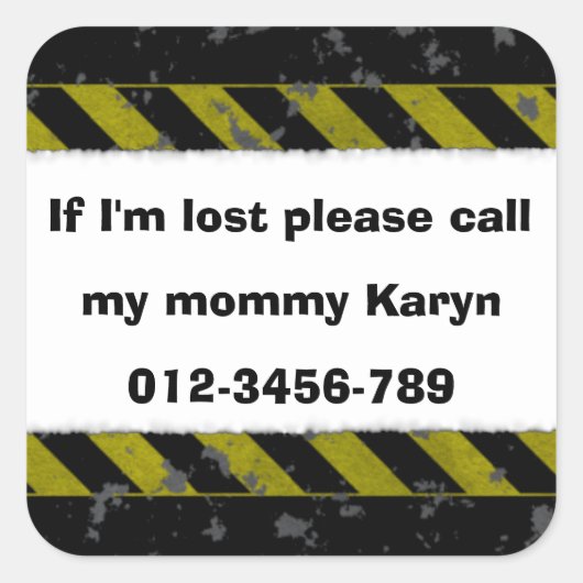 Als ik verdwaalde Stickers ben (Voorkant)