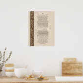 Als inspirerend poëzie door Rudyard Kipling Poster (Keuken)