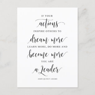 Als je acties anderen inspireren, John Quincy Adam Briefkaart