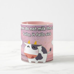 als je de koe niet volledig melkt, mok