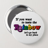 Als je de regenboog wilt proeven ronde button 4,0 cm (Voorkant /achterkant)