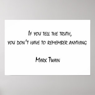 Als je de waarheid vertelt poster