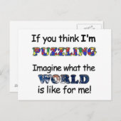 Als je denkt dat ik aan het puzzelen ben briefkaart (Voorkant / Achterkant)