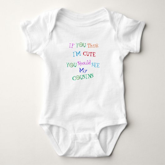 "ALS JE DENKT DAT IK KUSTTE..." BABY GIFT COUSINS  ROMPER (Voorkant)