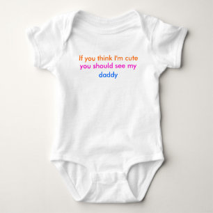 'Als je denkt dat ik leuk ben...' baby-grow (papa) Romper