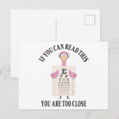 Als je dit kunt lezen, ben je te dicht briefkaart (Voorkant / Achterkant)