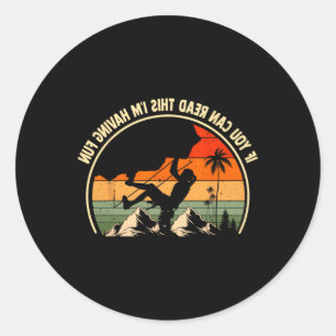 Als je dit kunt lezen, heb ik lol Funny Rock Clip Ronde Sticker