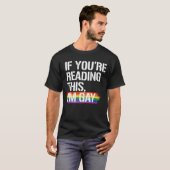 Als je dit leest ben ik homo t-shirt (Voorkant volledig)