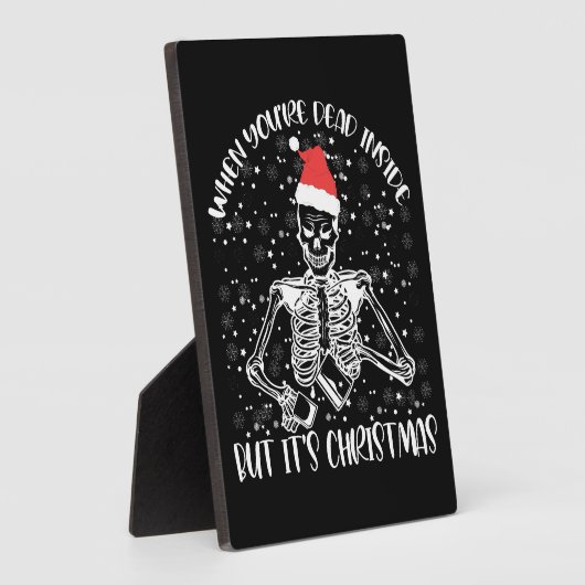 Als je dood bent, maar het is kerstseizoen fotoplaat (Zijkant)
