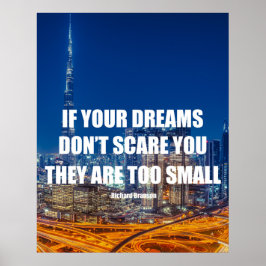 Als je dromen je niet Motivatie citaat geven Poster