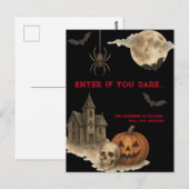 Als je durft - Spooky Haunted House Halloween Briefkaart (Voorkant / Achterkant)