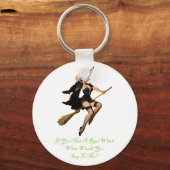 Als je een echte heks ontmoette, wat zou je tegen sleutelhanger (Voorkant)