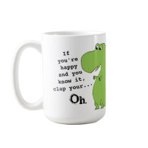 Als je een Happy Clap Funny Dinosaur Mok bent
