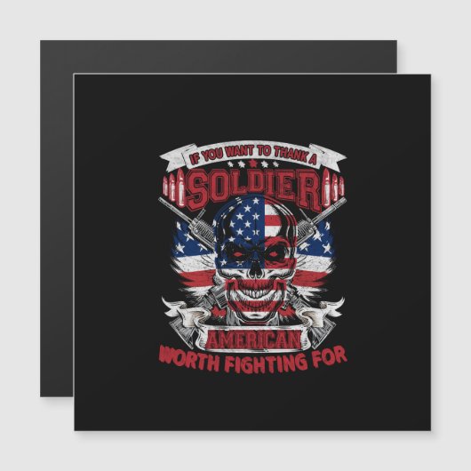 Als je een soldaat wilt bedanken die American Wort (Voorkant / Achterkant)