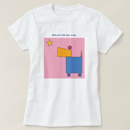 Als je een ster wilt... t-shirt (Design voorkant)