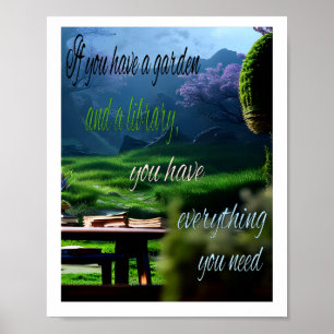Als je een tuin en een bibliotheek hebt, heb je al poster
