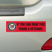 Als je een Veteran Bumpersticker kunt lezen (Op auto)
