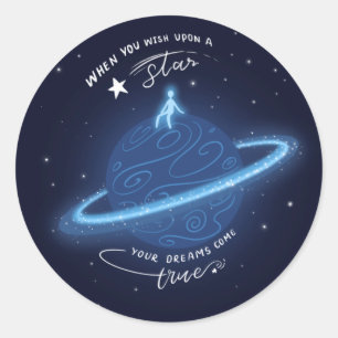 Als je een Wens doet bij een Ster Ronde Sticker