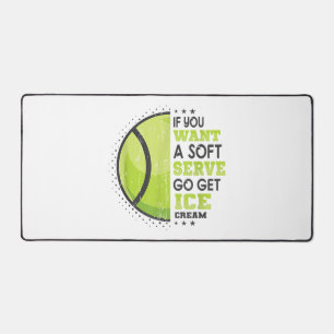 Als je een zachte serve wilt, krijg je ijsklok bureaumat