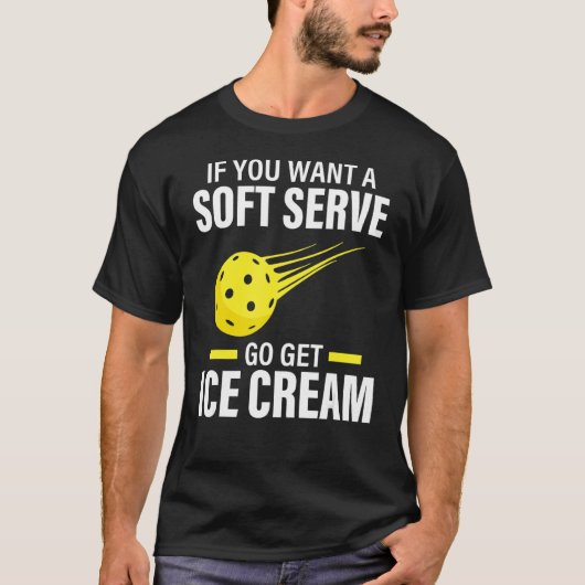 Als je een zachte server met Pickleball Player nod T-shirt (Voorkant)