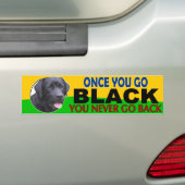 Als je eenmaal zwart bent... Lab Bumpersticker (Op auto)