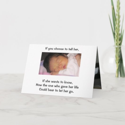 Als je ervoor kiest om het haar te vertellen, als  kaart (Voorkant)