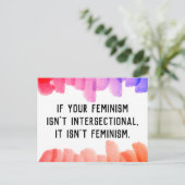 Als je feminisme niet intersectioneel is... briefkaart (Staand voorkant)