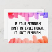 Als je feminisme niet intersectioneel is... briefkaart (Voorkant / Achterkant)