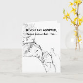 Als je geadopteerd bent, onthoud dit dan... kaart (Gele Bloem)