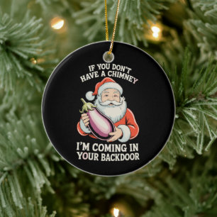 Als je geen schoorsteen hebt Kerstman Kerstmis Keramisch Ornament