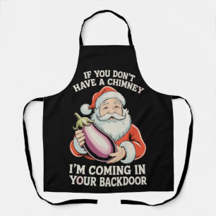 Als je geen schoorsteen hebt Kerstman Kerstmis Xma Schort