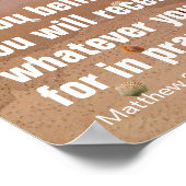 Als je gelooft, zul je ontvangen wat je vraagt poster (Hoek)