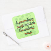 Als je genoeg hebt om Iers te zijn Vierkante Sticker (Envelop)