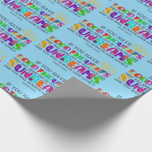 Als je goede gedachten hebt, zullen ze uitblinken cadeaupapier (Hoek)