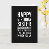 Als je Herfst bent van zuster Funny Happy Birthday Kaart (Gele Bloem)